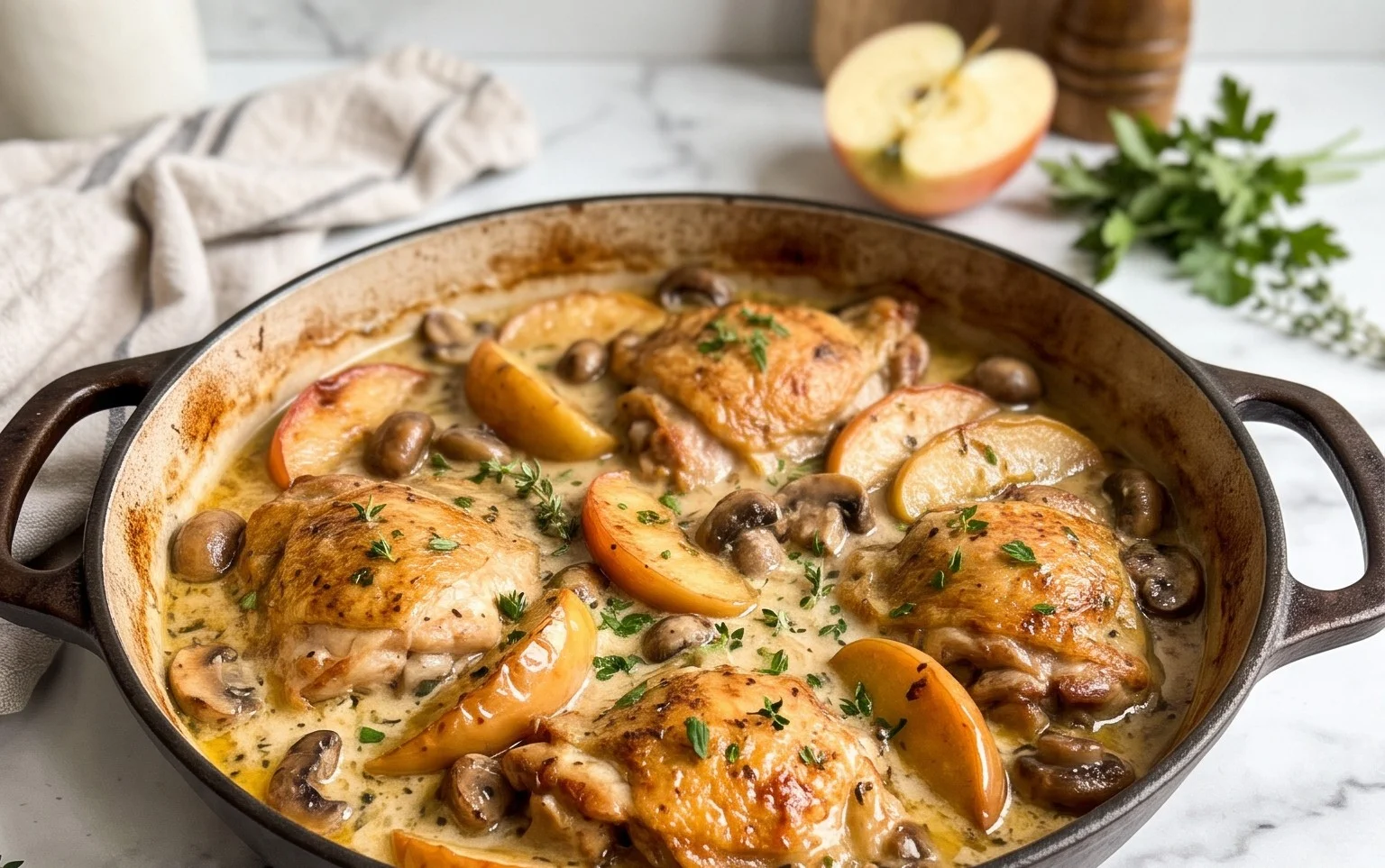 Cassole Normande au Poulet : Recette Facile et Crémeuse