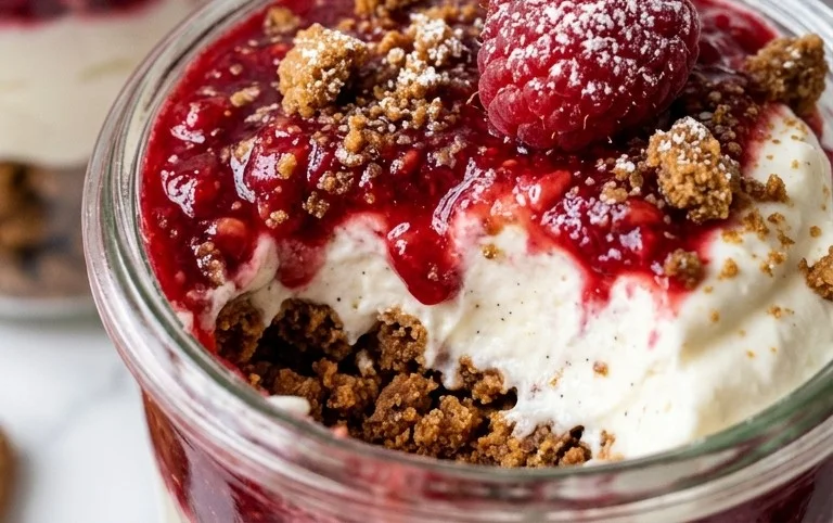 Spekulatius Dessert mit Himbeeren – Nachtisch zu Weihnachten